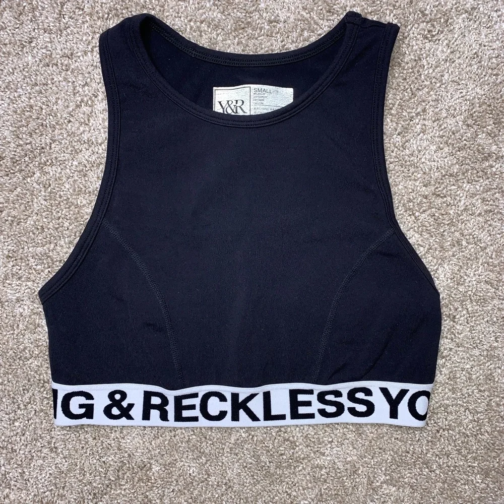 🖤Young & Reckless Black Crop Top Size S - Picture 3 of 7